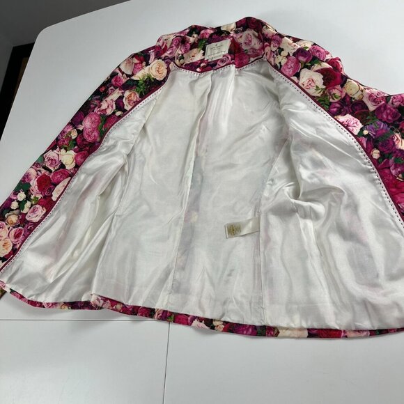 kate spade Floral Blazer in Red and Pink - Picture 6 of 10